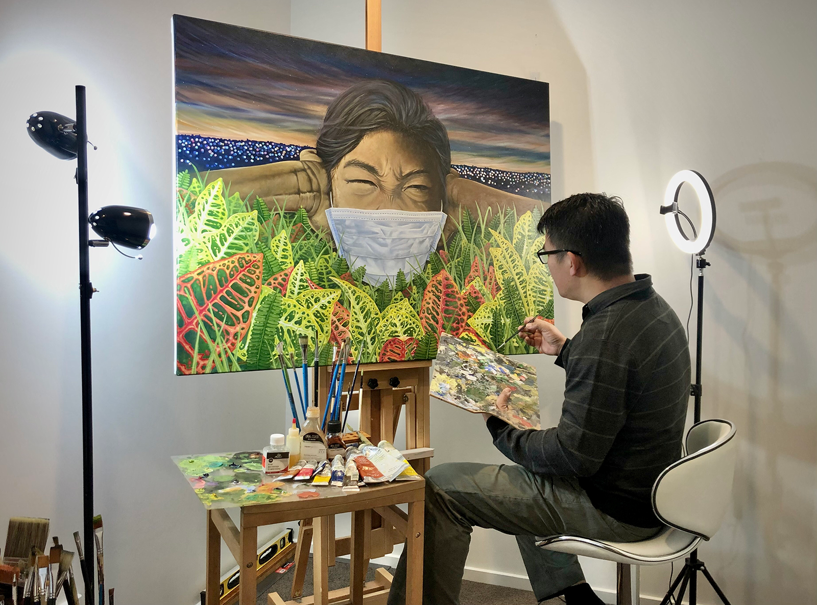 Restoration Amid Isolation by Gregorio Gary Umali-Filipino Artist Based in New Zealand