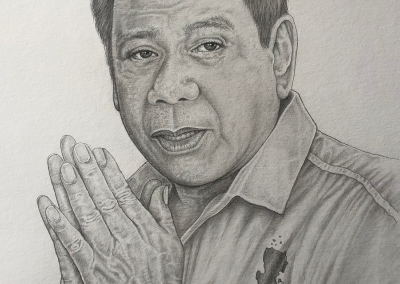 President Rodrigo Roa Duterte by Gregorio Gary Umali-Filipino Artist Based in New Zealand